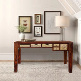 Dravidian Hand Carved Study Table - Fabuliv